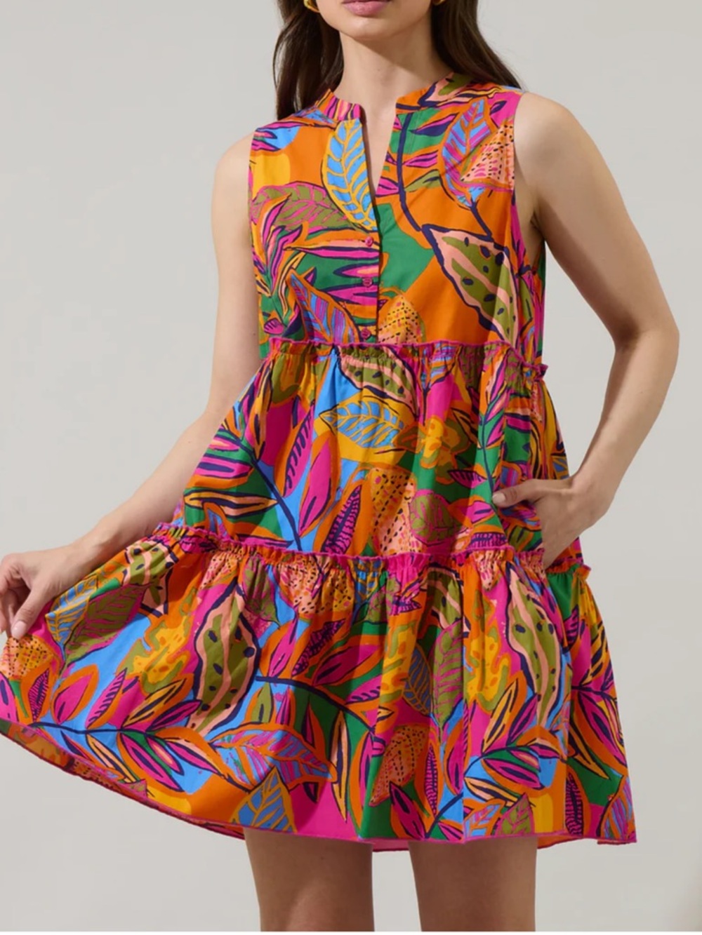 Sugar Lips Milana Adrina Shift Tiered Mini Dress #V00